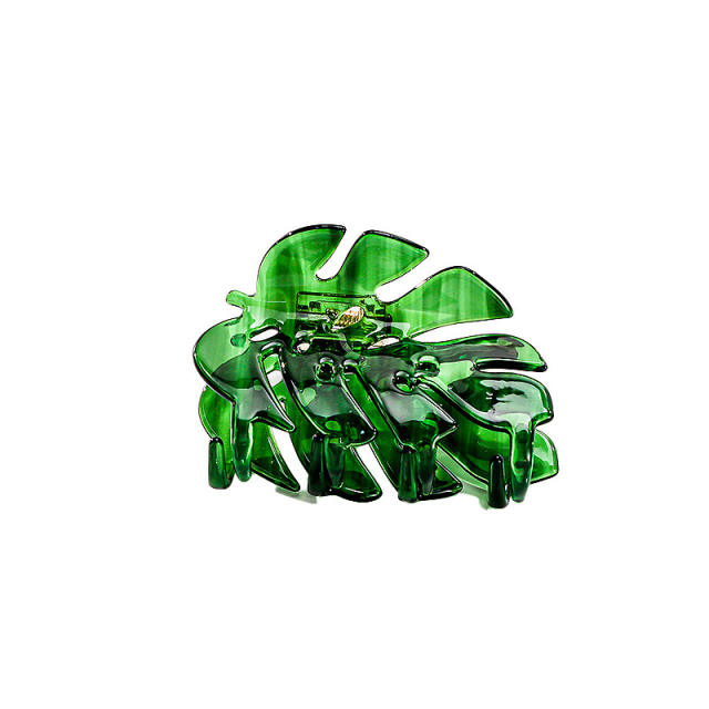 Summer beach trend Palm leaves Acetate hair claw clips 8cm