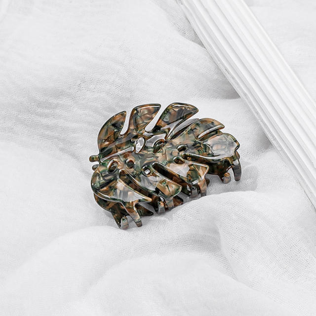 Summer beach trend Palm leaves Acetate hair claw clips 8cm