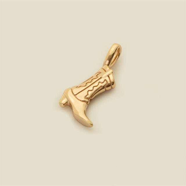 diy pendant boot cowboy hat mama letter gold plated copper pendant necklace