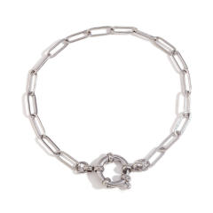 Concise stainless steel chain bracelet collection