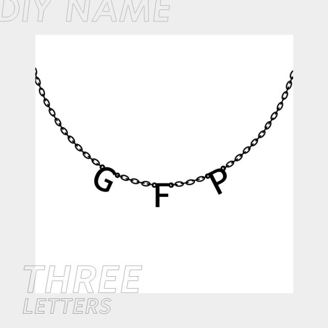 14KG dainty custom name letter stainless steel necklace
