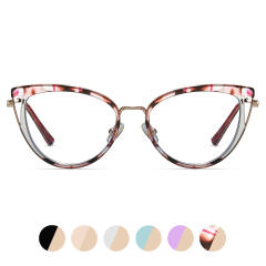 TR90 Metal frame anti blue light reading glasses