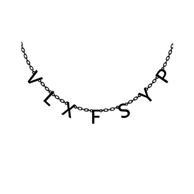 14KG dainty custom name letter stainless steel necklace