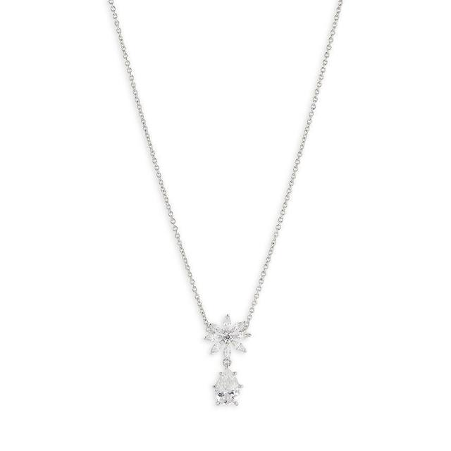 Delicate diamond gold plated copper necklace
