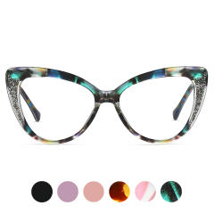 Personality colorful cat eye shape anti blue light reading glasses