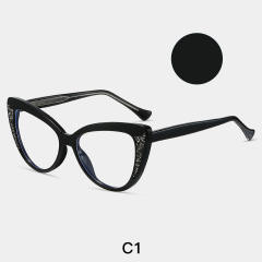 Personality colorful cat eye shape anti blue light reading glasses