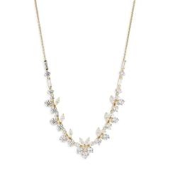 Delicate diamond gold plated copper necklace