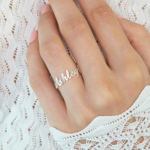 Personality custom name stainless steel finger rings
