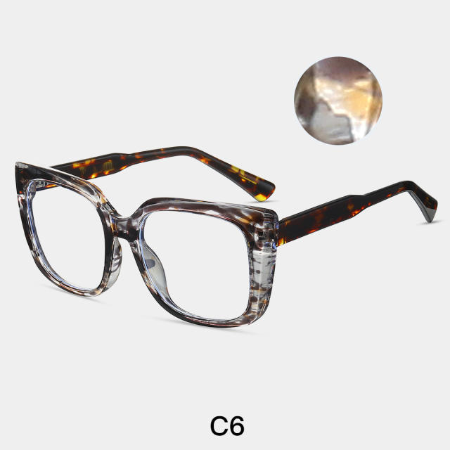 Anti blue light geometric shape reading glasses