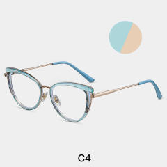 TR90 Metal frame anti blue light reading glasses