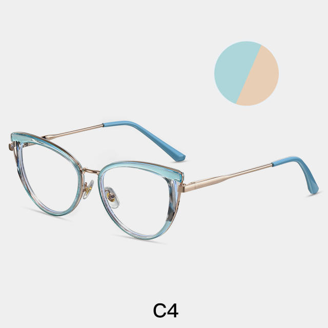 TR90 Metal frame anti blue light reading glasses