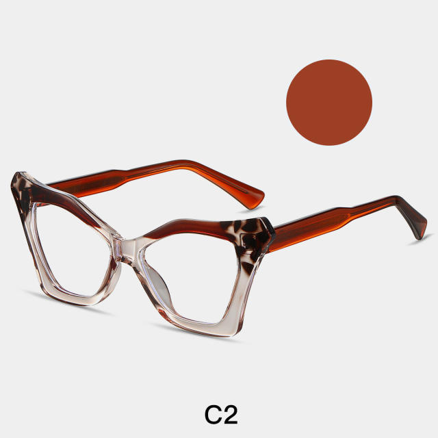 Anti blue light geometric square frame women reading glasses