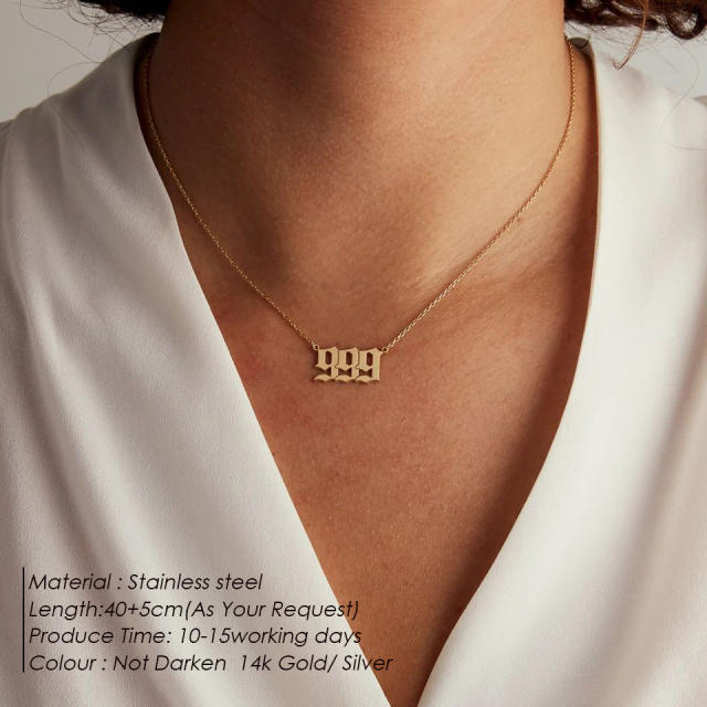 Dainty custom name stainless steel necklace