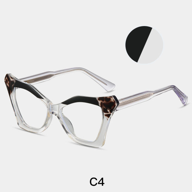 Anti blue light geometric square frame women reading glasses