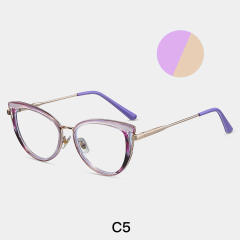 TR90 Metal frame anti blue light reading glasses