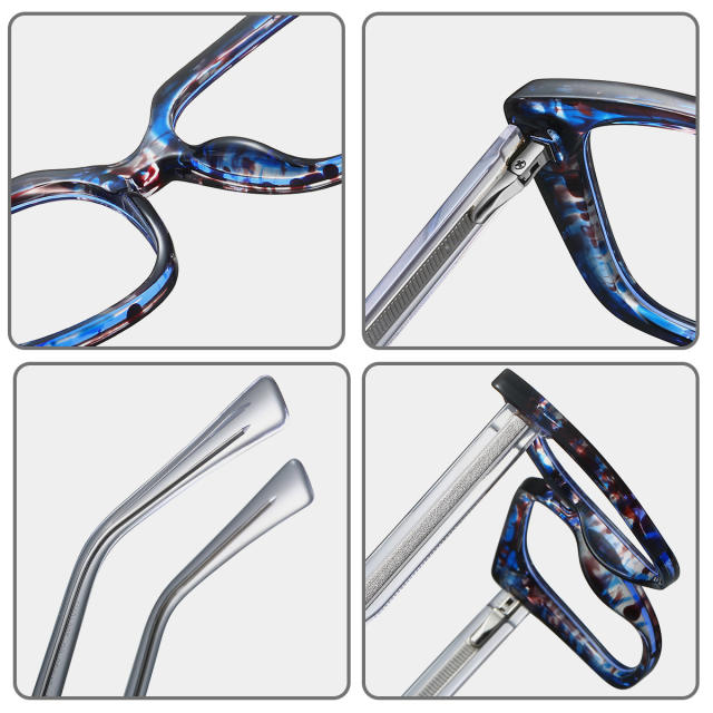 Anti blue light geometric shape reading glasses