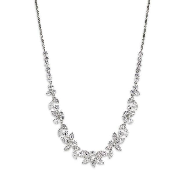 Delicate diamond gold plated copper necklace