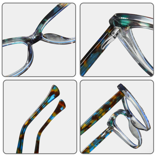 Personality colorful cat eye shape anti blue light reading glasses