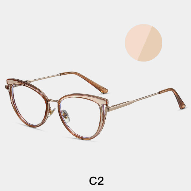 TR90 Metal frame anti blue light reading glasses