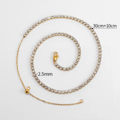 Hot sale tennis chain stainless steel necklace bracelet set