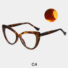 Personality colorful cat eye shape anti blue light reading glasses