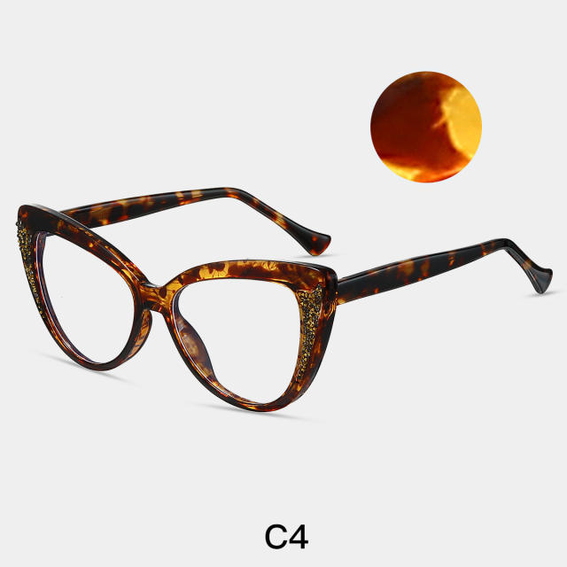 Personality colorful cat eye shape anti blue light reading glasses