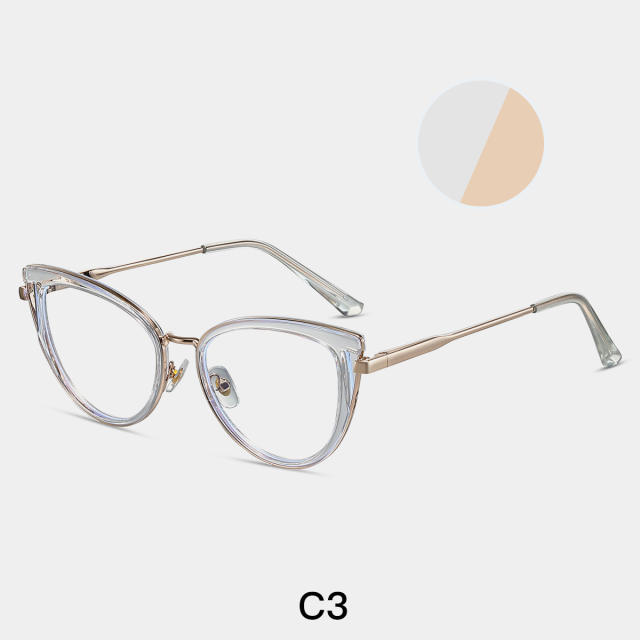 TR90 Metal frame anti blue light reading glasses