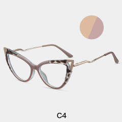 Metal cat eye shape anti blue light women reading glasses