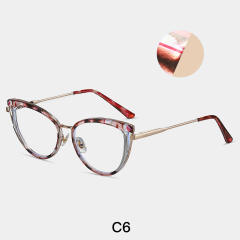 TR90 Metal frame anti blue light reading glasses