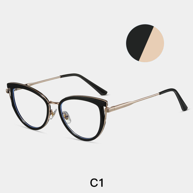 TR90 Metal frame anti blue light reading glasses