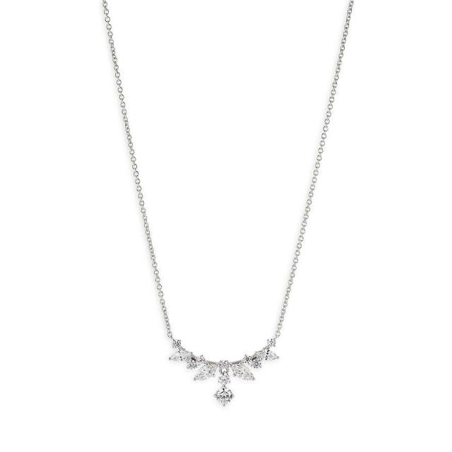 Delicate diamond gold plated copper necklace