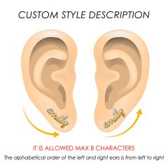 Personality custom name stainless steel earrings