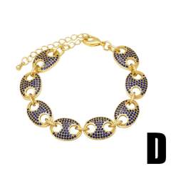 Luxury chunky gold plated copper coffee bean bracelet bangle