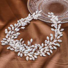 Delicate colorful rhinestone luxury wedding hair vines