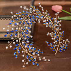 Hot sale popular delicate colorful rhinestone wedding hair vines