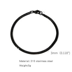 Elegant cuban link chain stainless steel bracelet for men