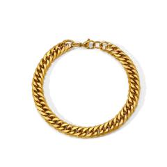 Elegant cuban link chain stainless steel bracelet for men