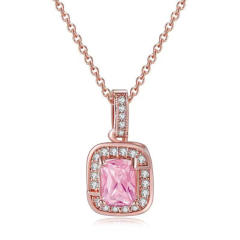 Delicate colorful cubic zircon tennis chain bracelet gold plated copper diamond necklace set