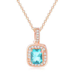 Delicate colorful cubic zircon tennis chain bracelet gold plated copper diamond necklace set