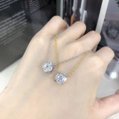 Classic easy match diamond gold plated copper necklace set