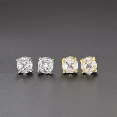 Classic easy match diamond gold plated copper necklace set