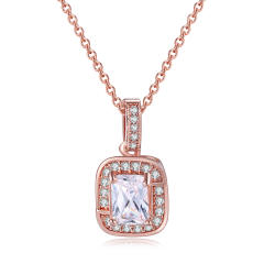 Delicate colorful cubic zircon tennis chain bracelet gold plated copper diamond necklace set