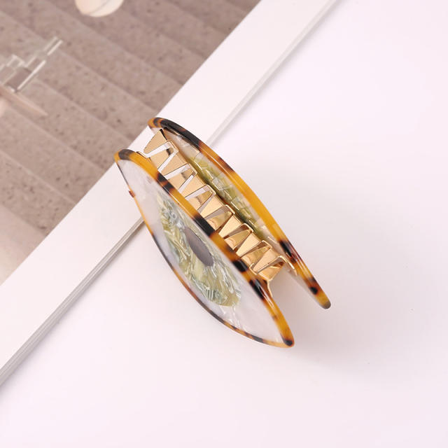 7.8cm hot sale evil eye shape Acetate hair claw clips