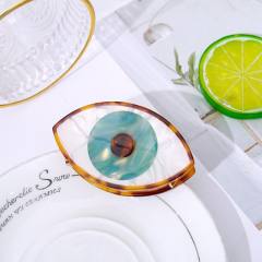 7.8cm hot sale evil eye shape Acetate hair claw clips