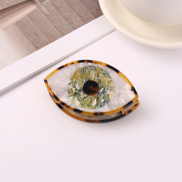 7.8cm hot sale evil eye shape Acetate hair claw clips