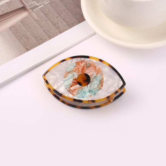 7.8cm hot sale evil eye shape Acetate hair claw clips