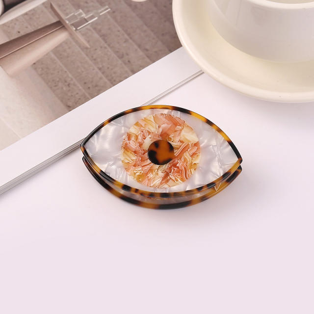 7.8cm hot sale evil eye shape Acetate hair claw clips