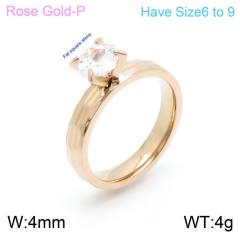 18KG concise stainless steel diamond rings wedding rings