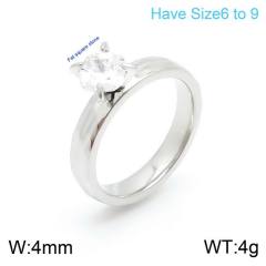 18KG concise stainless steel diamond rings wedding rings