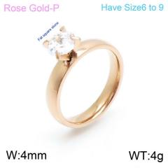 18KG concise stainless steel diamond rings wedding rings
